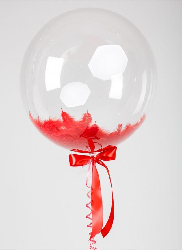 Баблс 45 см с перьями (красные) Баблс 45 см с перьями (красные)