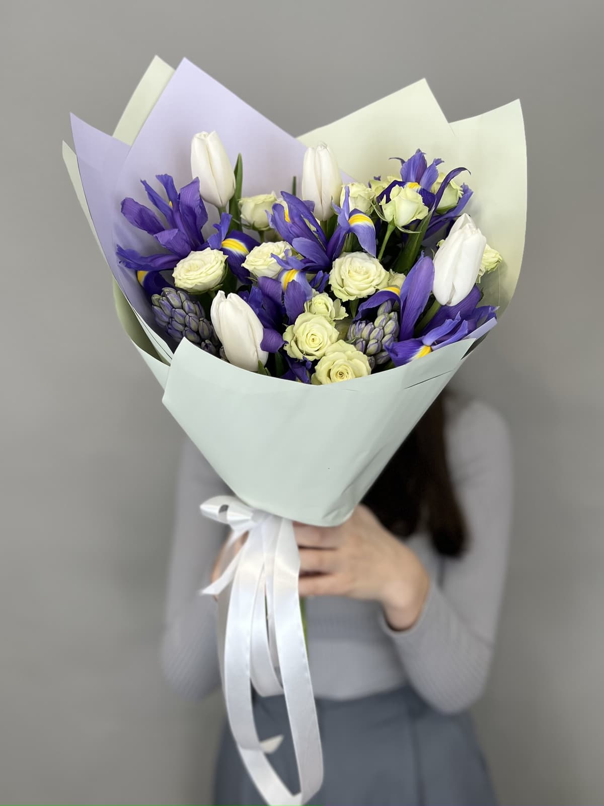 Цветочный букет "Мятный крем"