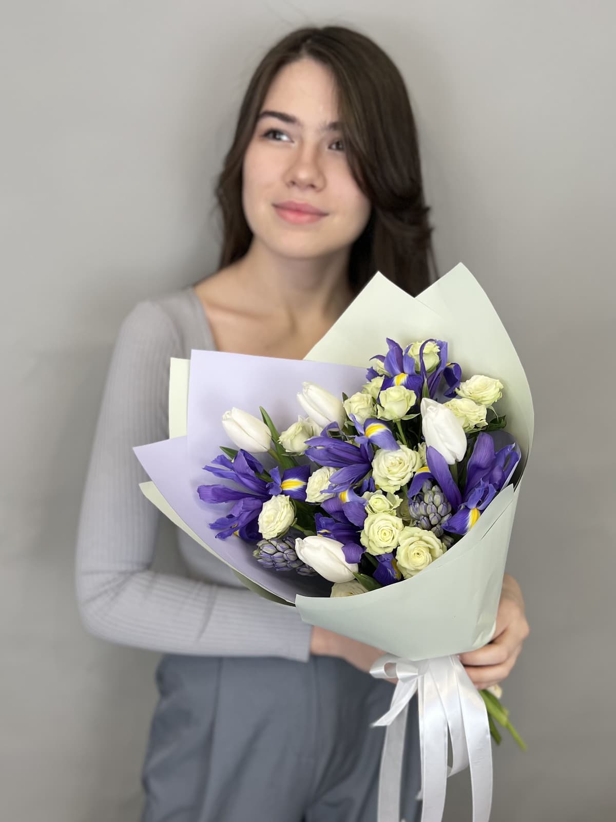 Цветочный букет "Мятный крем"