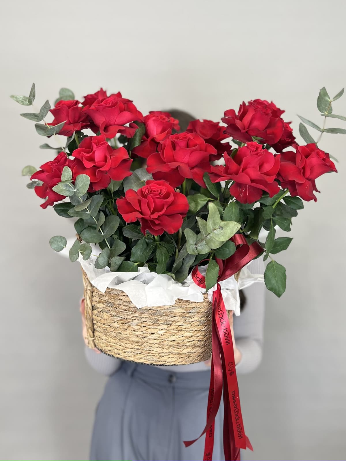 Композиция из французских роз "Cupid"