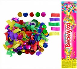 Пневмохлопушка Разноцветный блеск,Бумага/40см/Веселуха