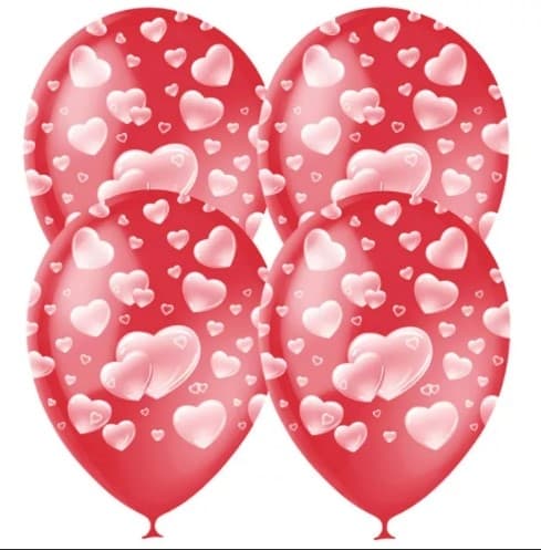 12"/30см Декоратор (растр) CHERRY RED 5 ст. рис Сердца