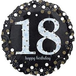 A 18" HB Sparkling Birthday 18 gold