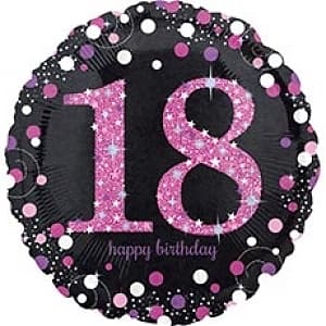 A 18" HB Sparkling Birthday 18 pink