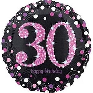 A 18" HB Sparkling Birthday 30 pink