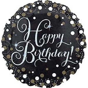 A 18" HB Sparkling Birthday gold