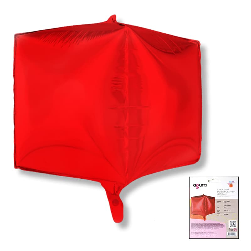 Аг 26 / 66 см Куб 3D Красный