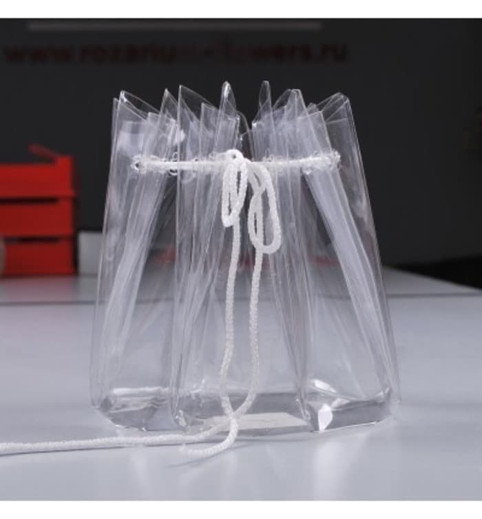 Аквабокс для букета (однорозовая вазочка) d 15 см прозрачный