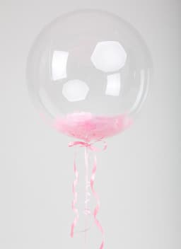 Баблс 45 см с перьями (розовые)