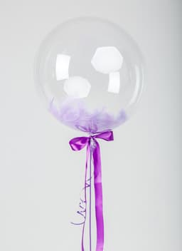 Баблс 45 см с перьями (сиреневые)