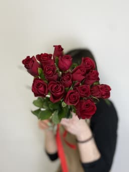 Любимый букет 15 шт Розы КРАСНЫЕ Кения 35-40см