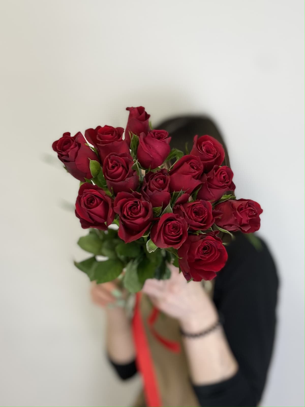 Любимый букет 15 шт Розы КРАСНЫЕ Кения 35-40см