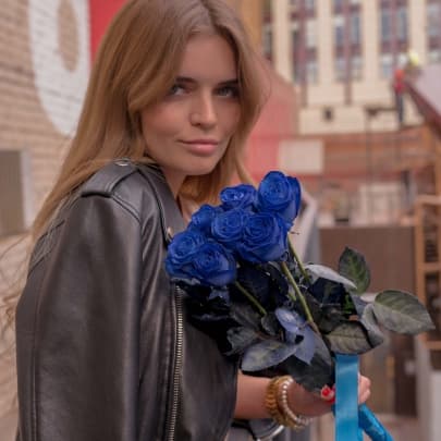 Букет 7 Синих Роз