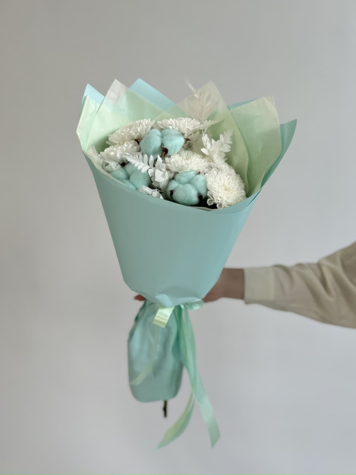 Стильный букет "Cotton" blue