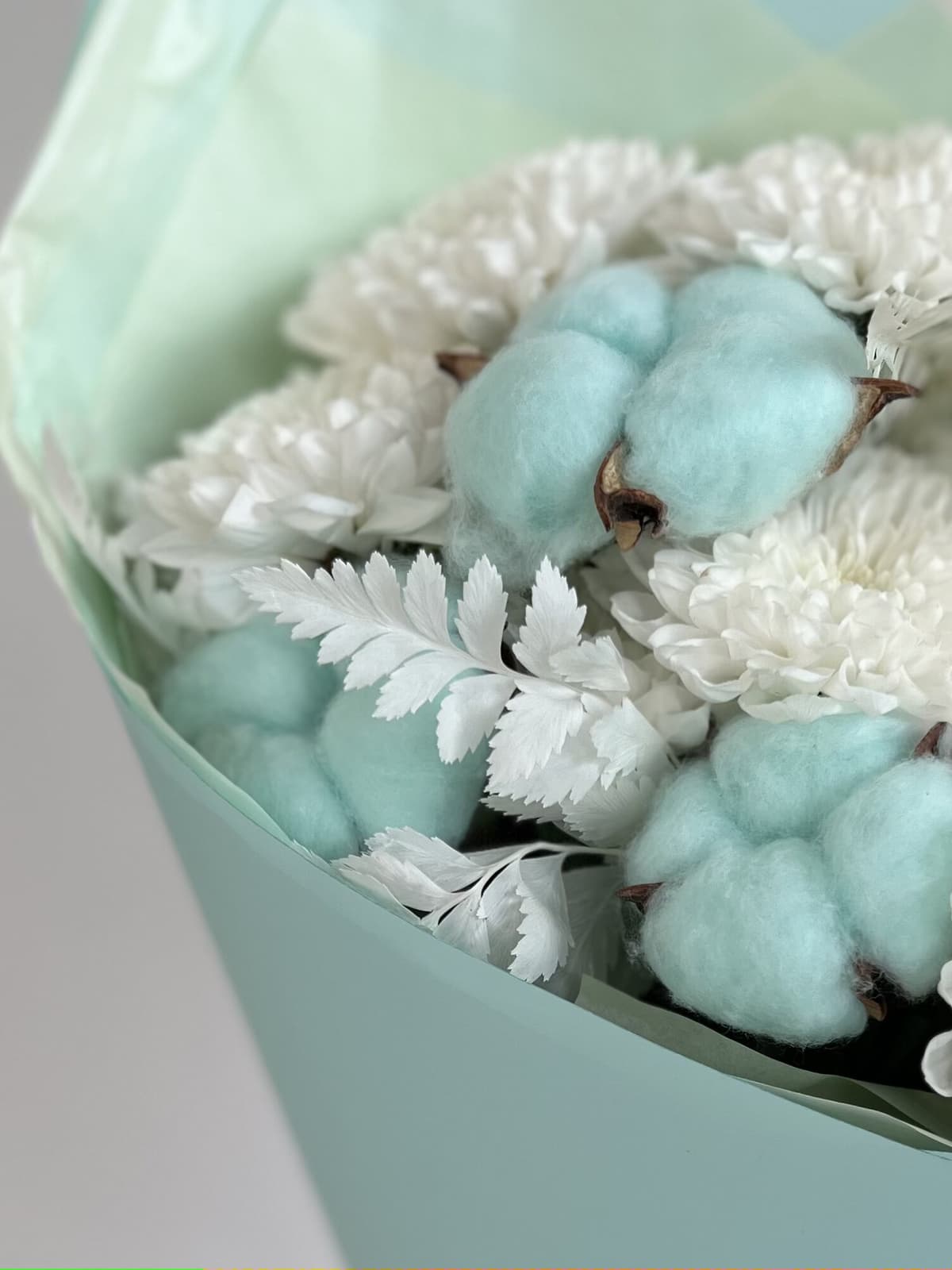 Стильный букет "Cotton" blue