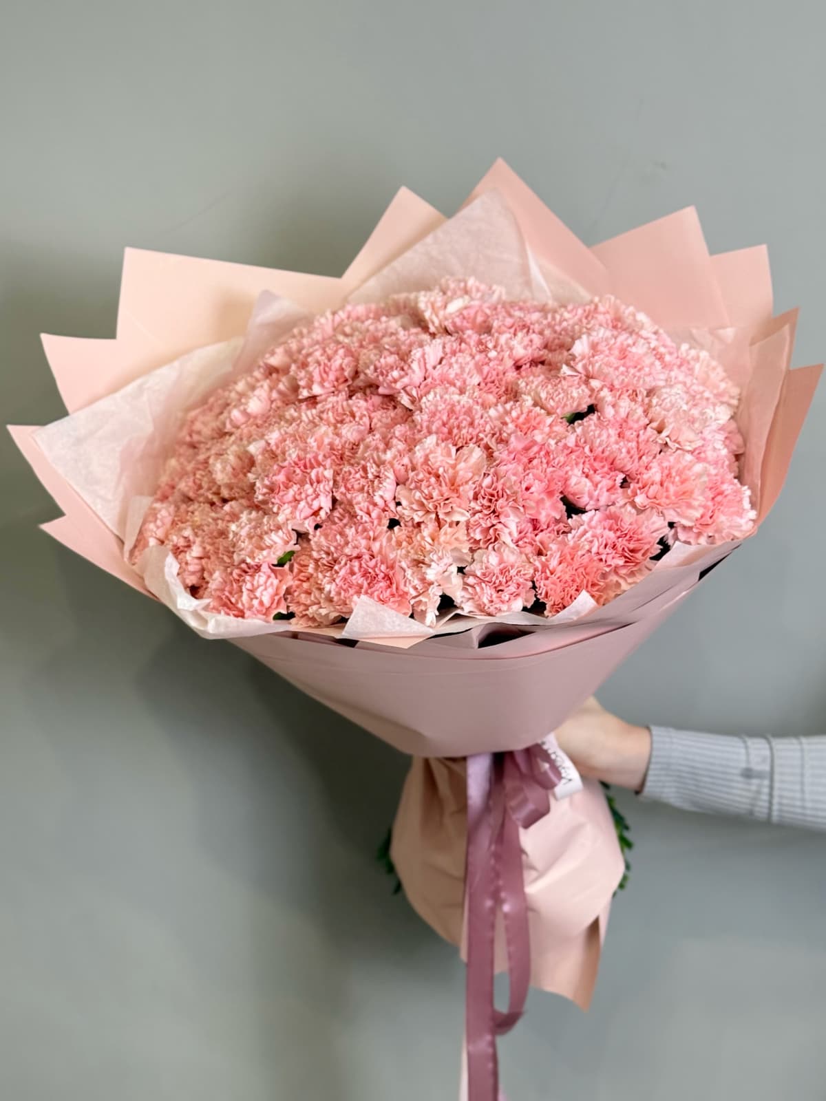 Букет из 101 розового диантуса