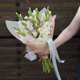 Букет из 11 Гладиолусов в матовой бумаге