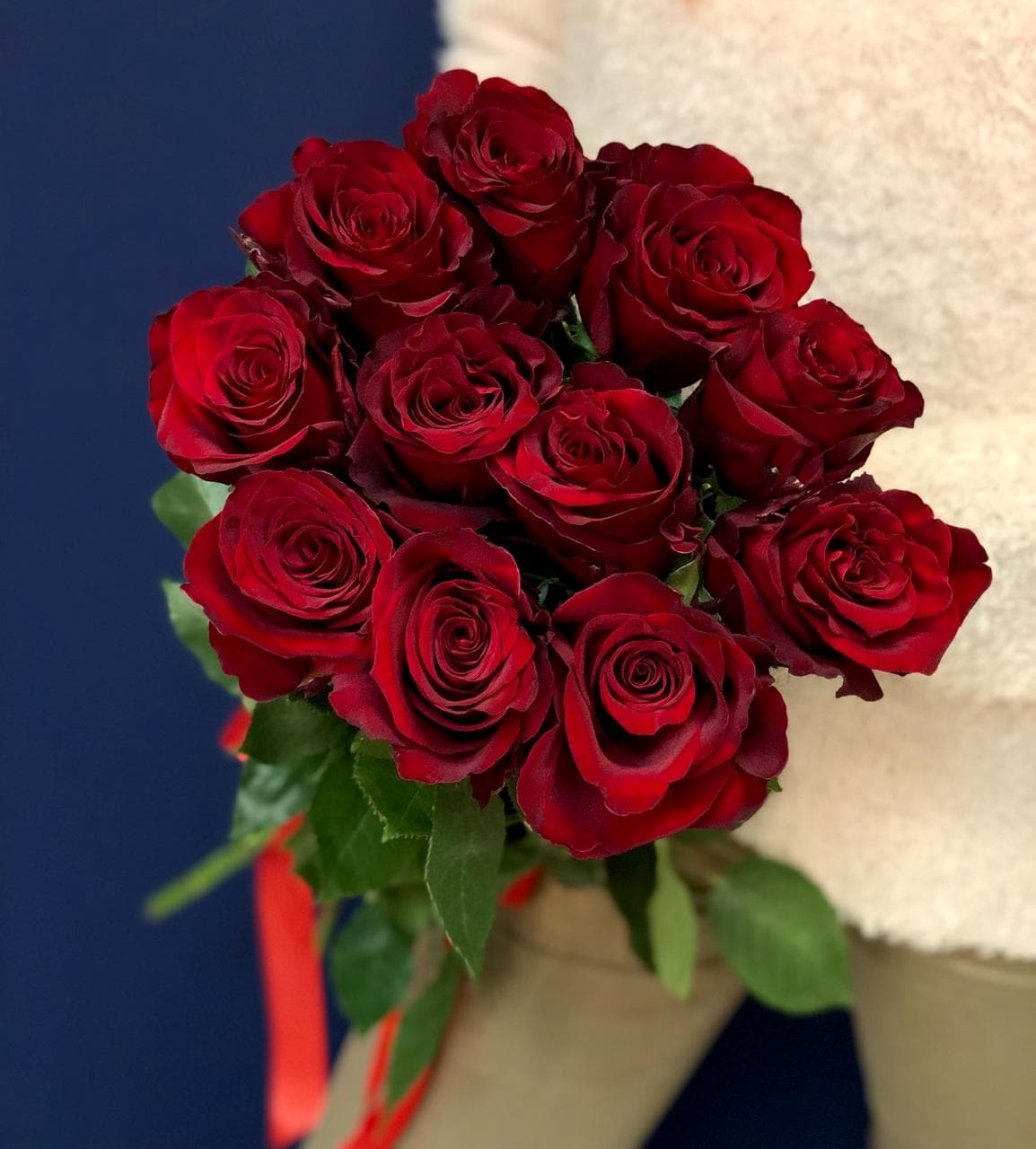 Любимый букет из 11 красных роз Эквадор 70 см