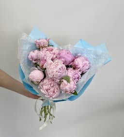 Праздничный букет из 11 Пионов "Сара Бернар”