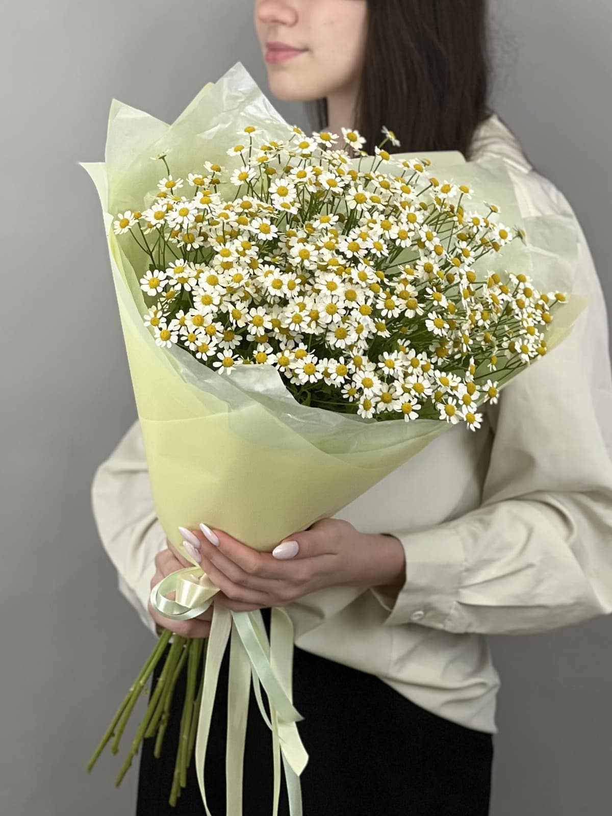 Свежий букет из 11 полевых ромашек