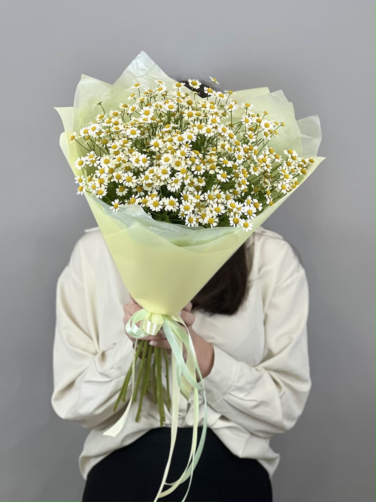 Свежий букет из 11 полевых ромашек