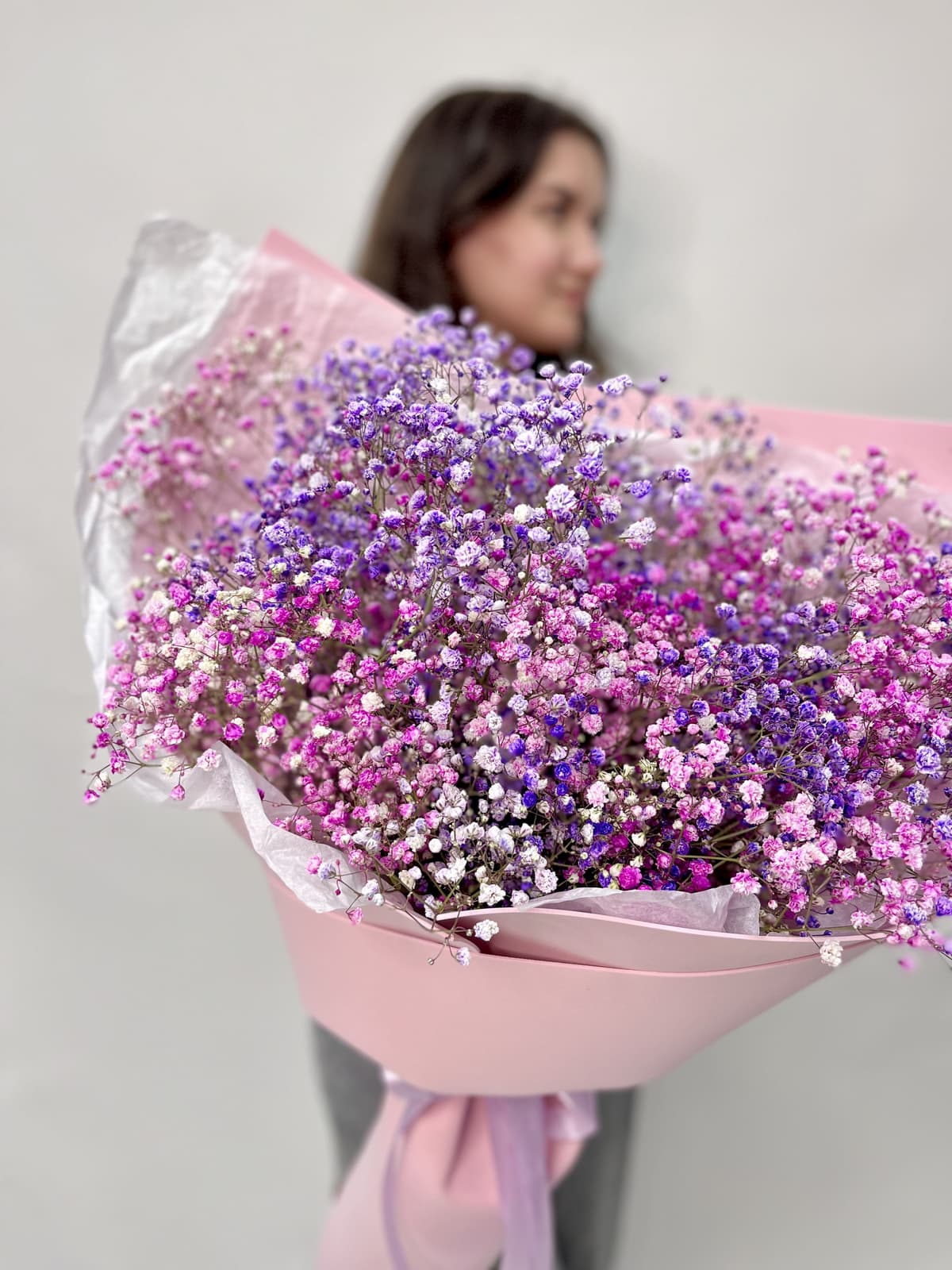 Шикарный букет из 15 Гипсофил в фоамиране