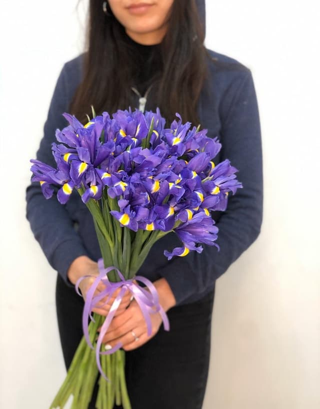 Букет из 35 ирисов Уфа Букет из 35 ирисов Уфа