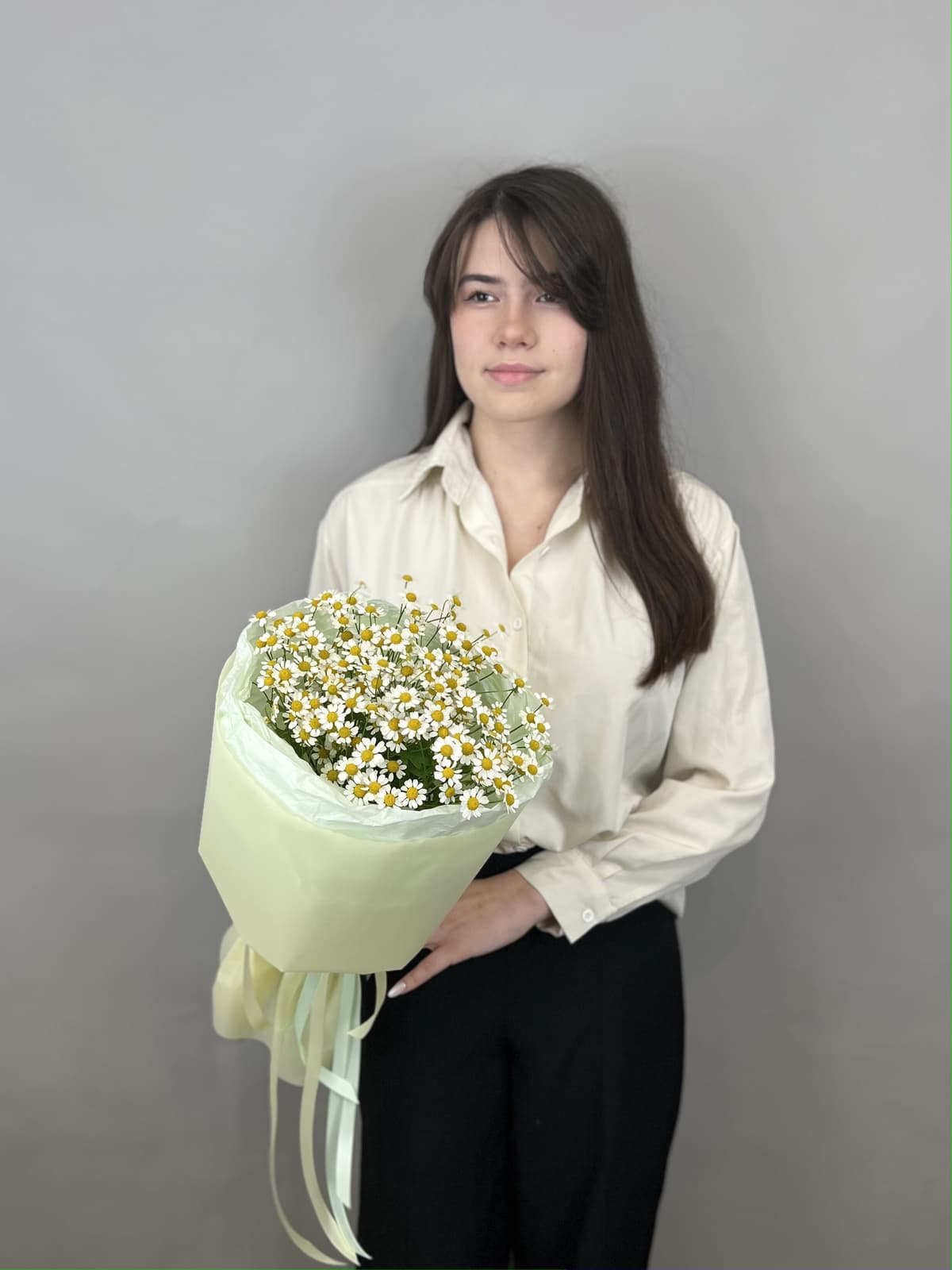 Мини букет из 5 полевых ромашек