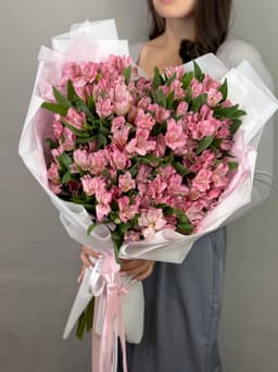 Прекрасный букет из 51 альстромерий "Примадонна"