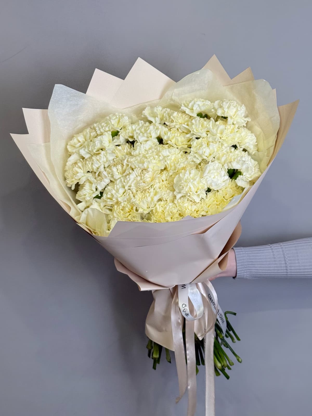 Букет из 51 сливочного диантуса