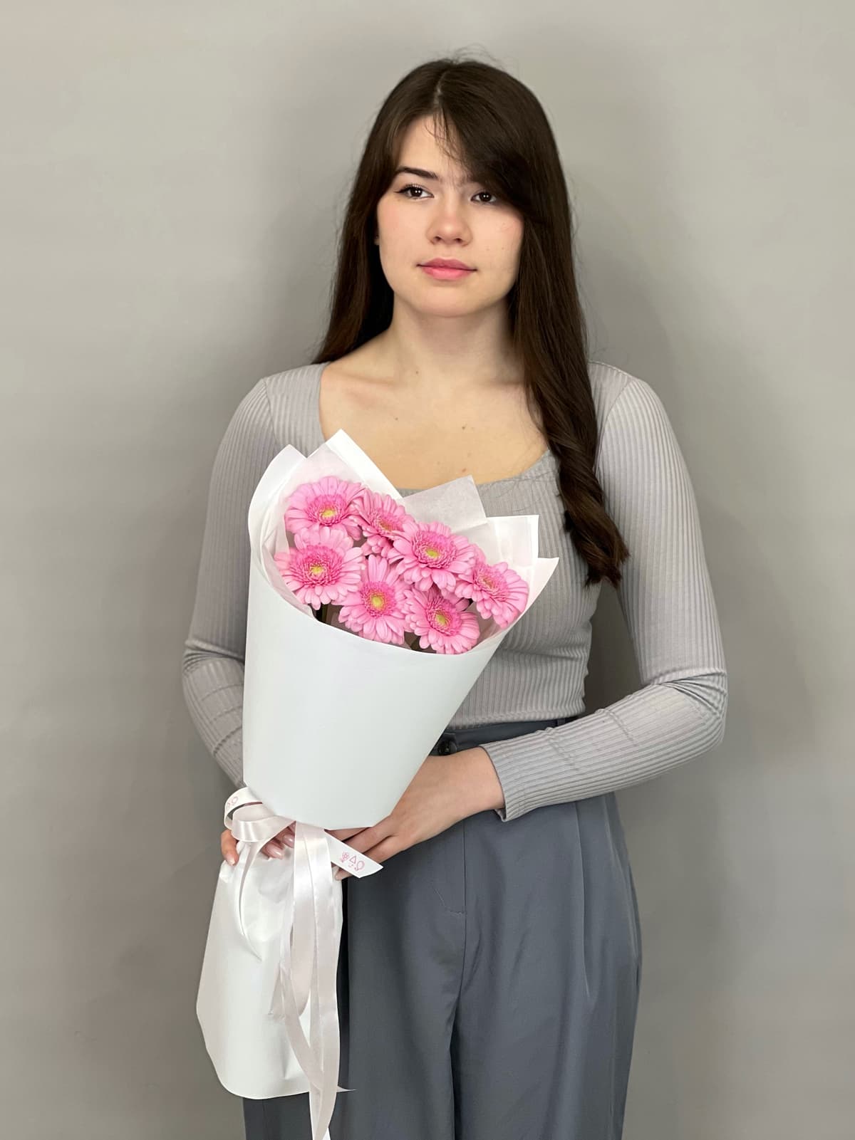 Букет из 7 розовых гермини