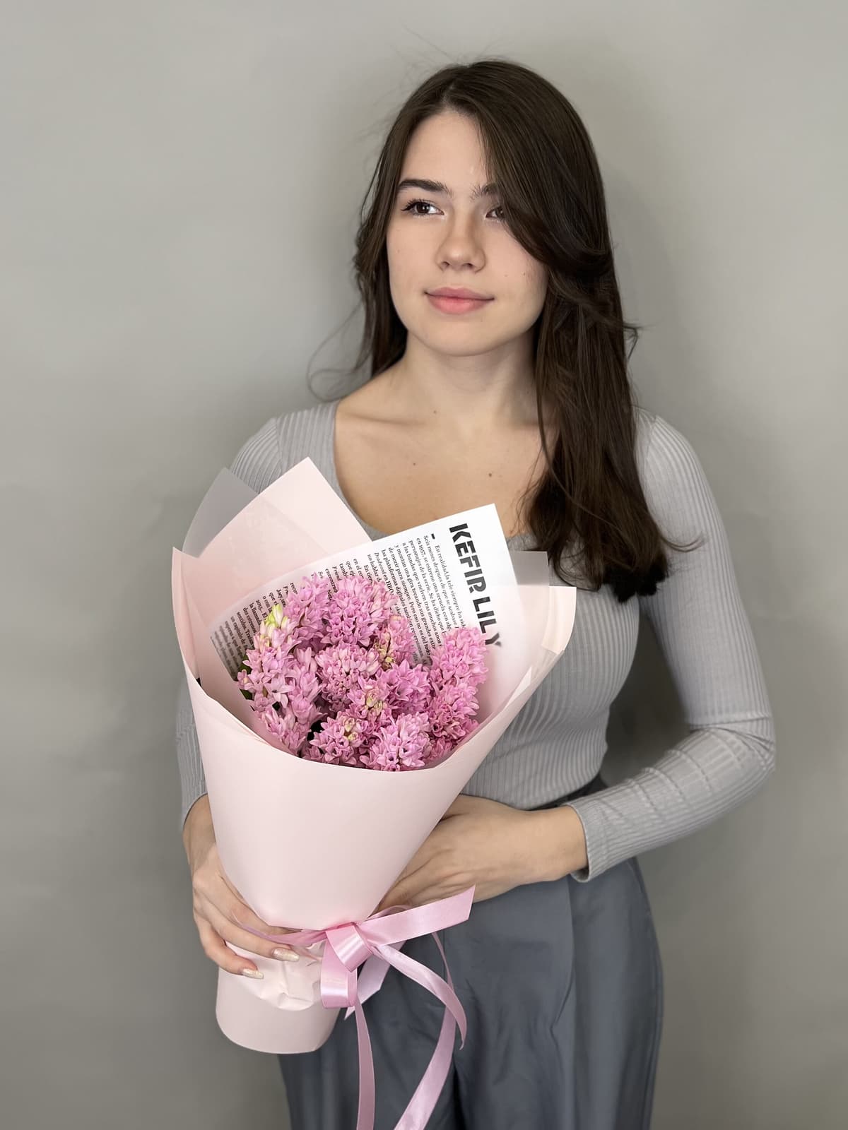 Букет из гиацинтов "Fondant" L