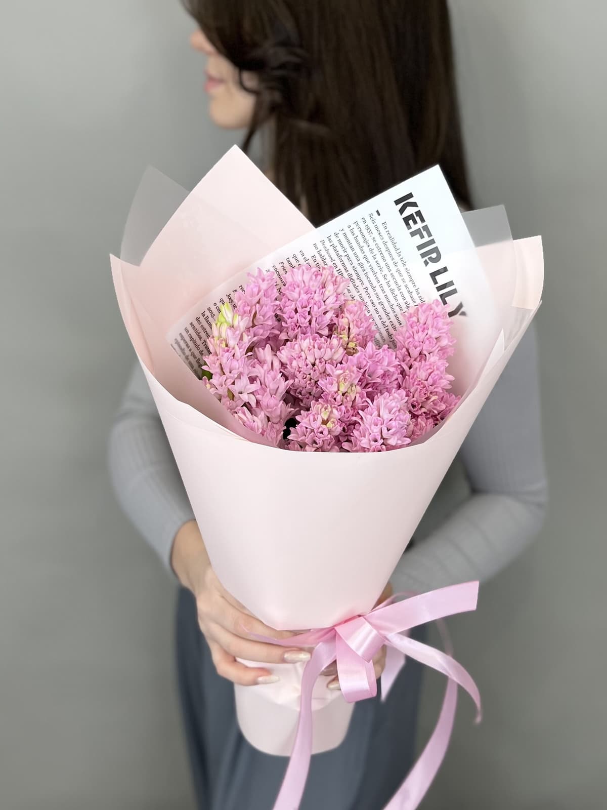 Букет из гиацинтов "Fondant" L