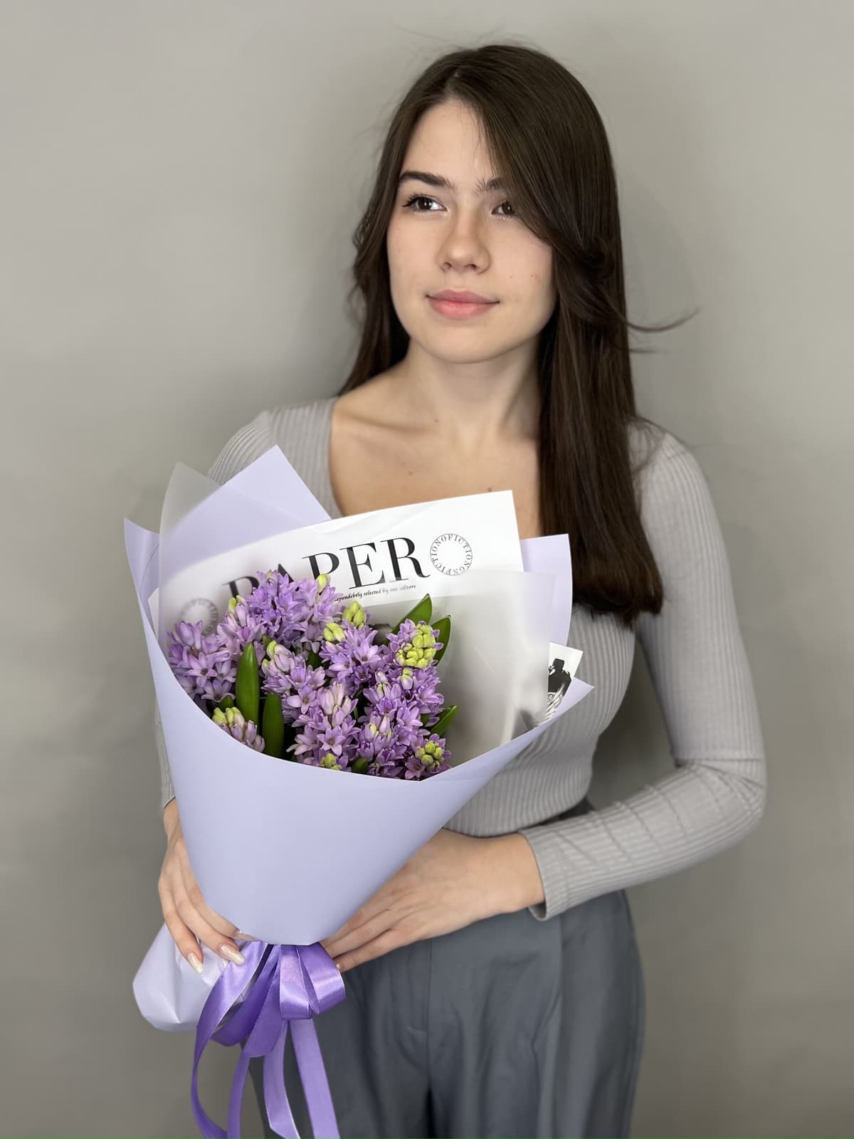 Букет из гиацинтов "Purple star" L Бикбая