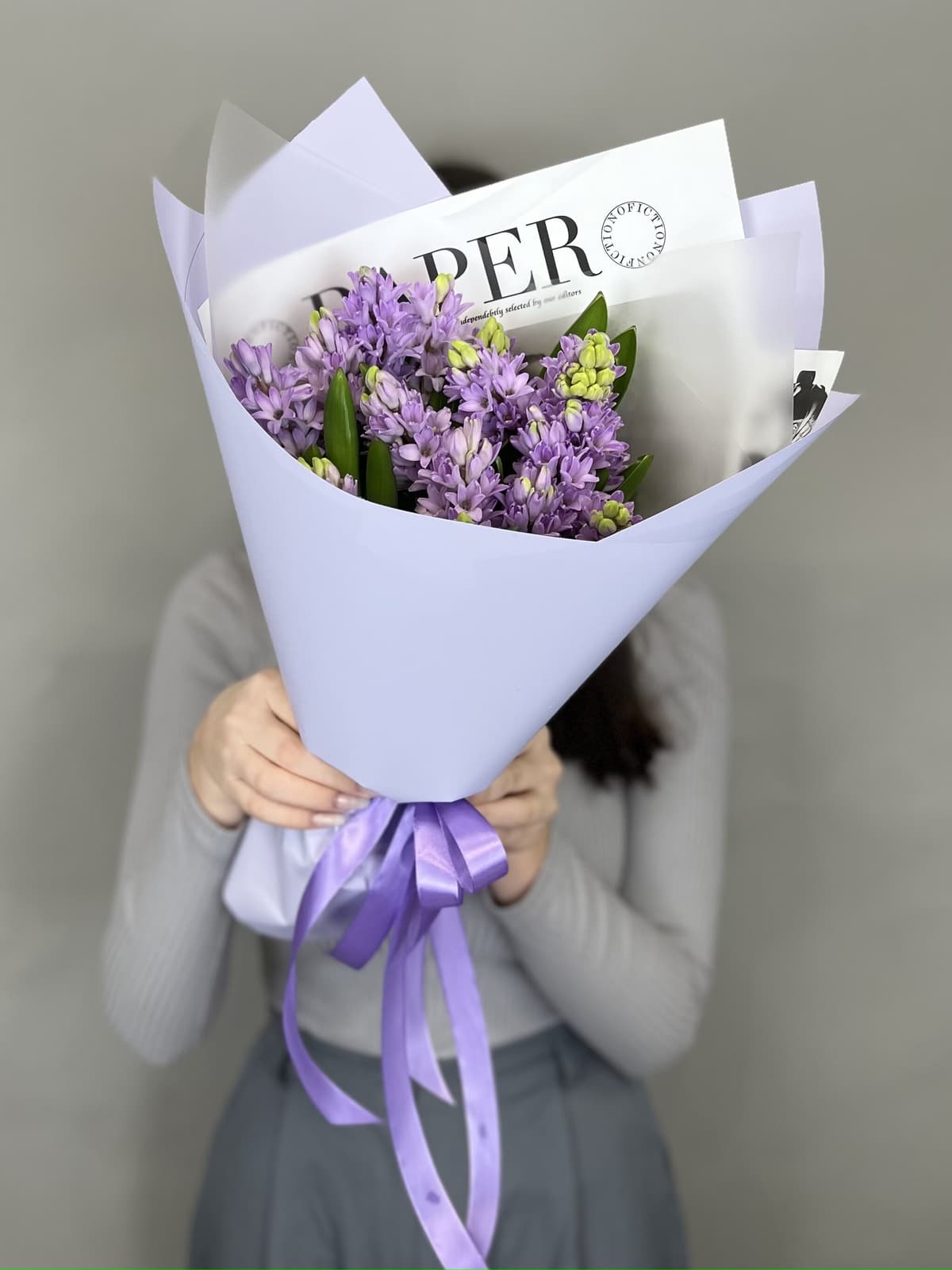 Букет из гиацинтов "Purple star" L Революционная
