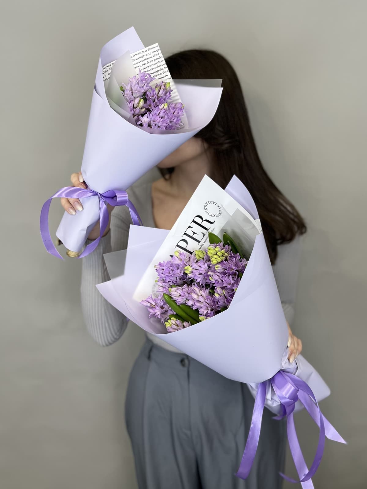 Букет из гиацинтов "Purple star" L