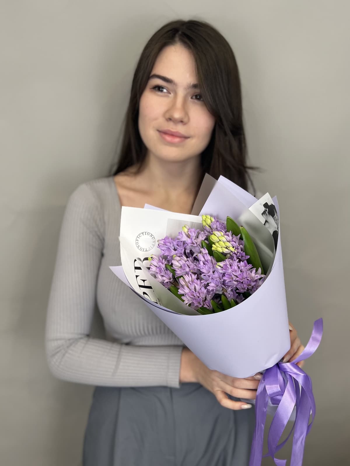 Букет из гиацинтов "Purple star" M Бикбая