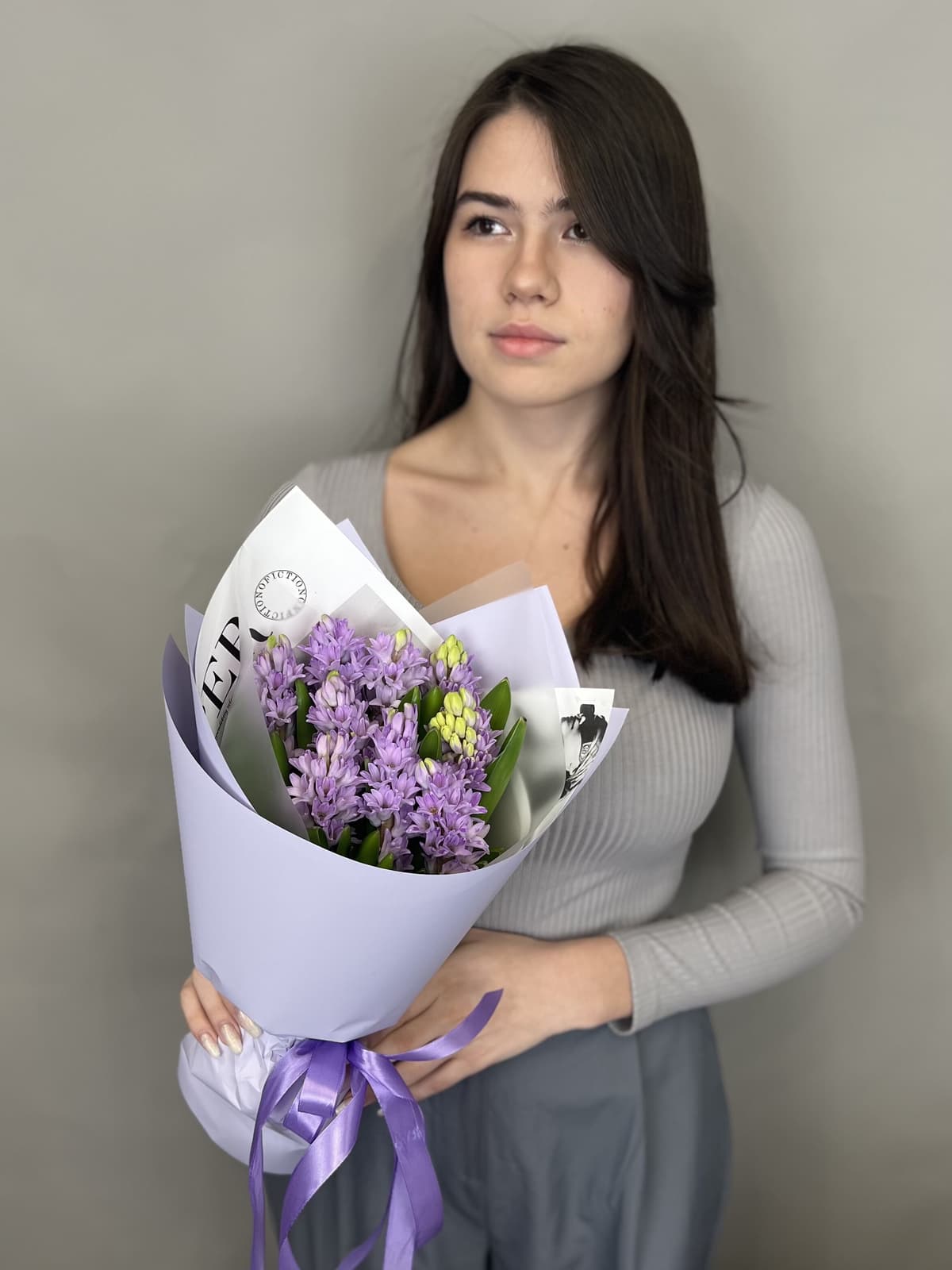 Букет из гиацинтов "Purple star" M