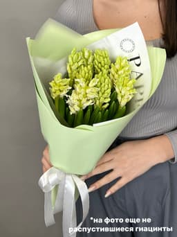 Свежий букет из гиацинтов "Top white" M