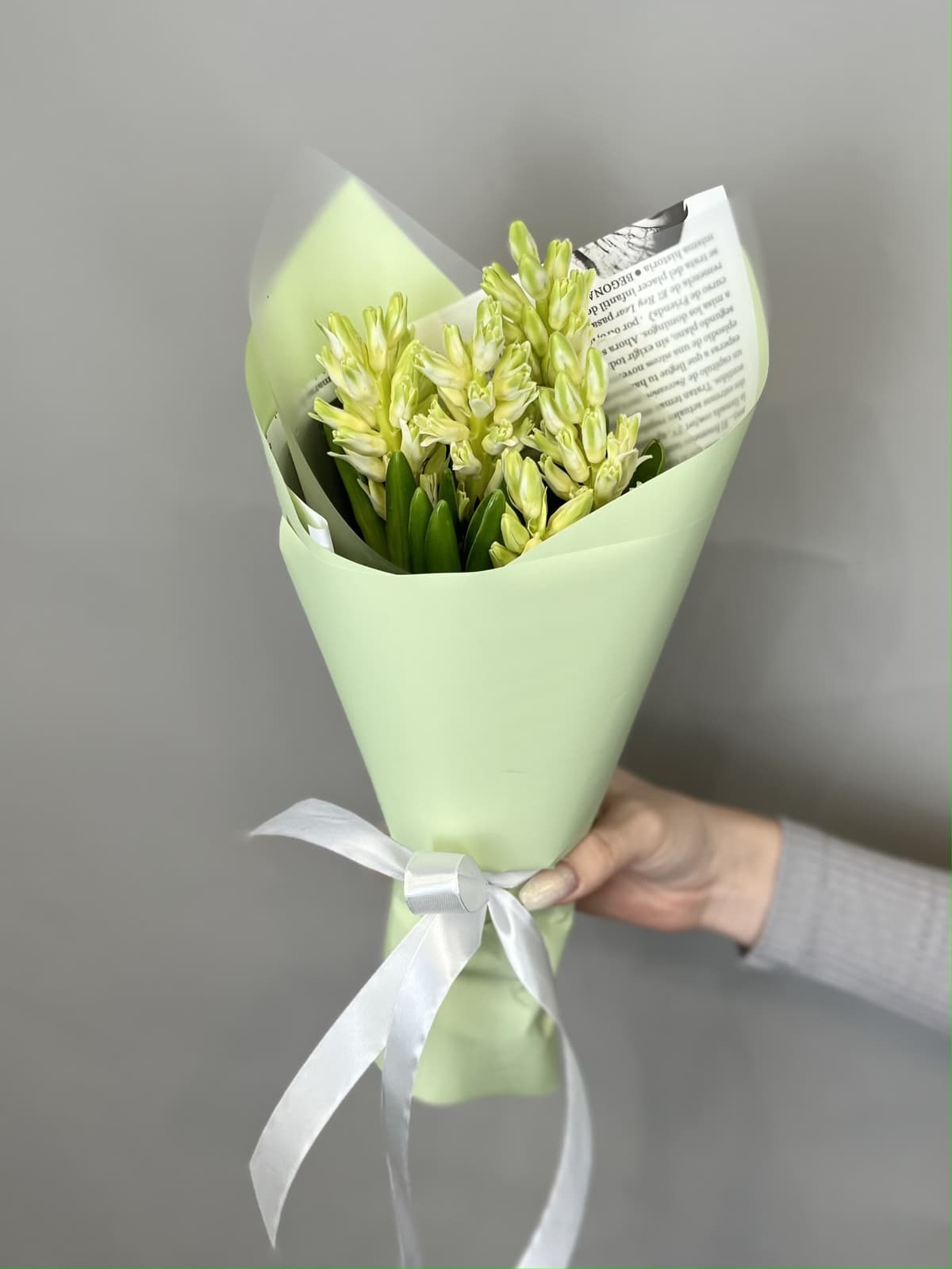 Букет из гиацинтов "Top white" S