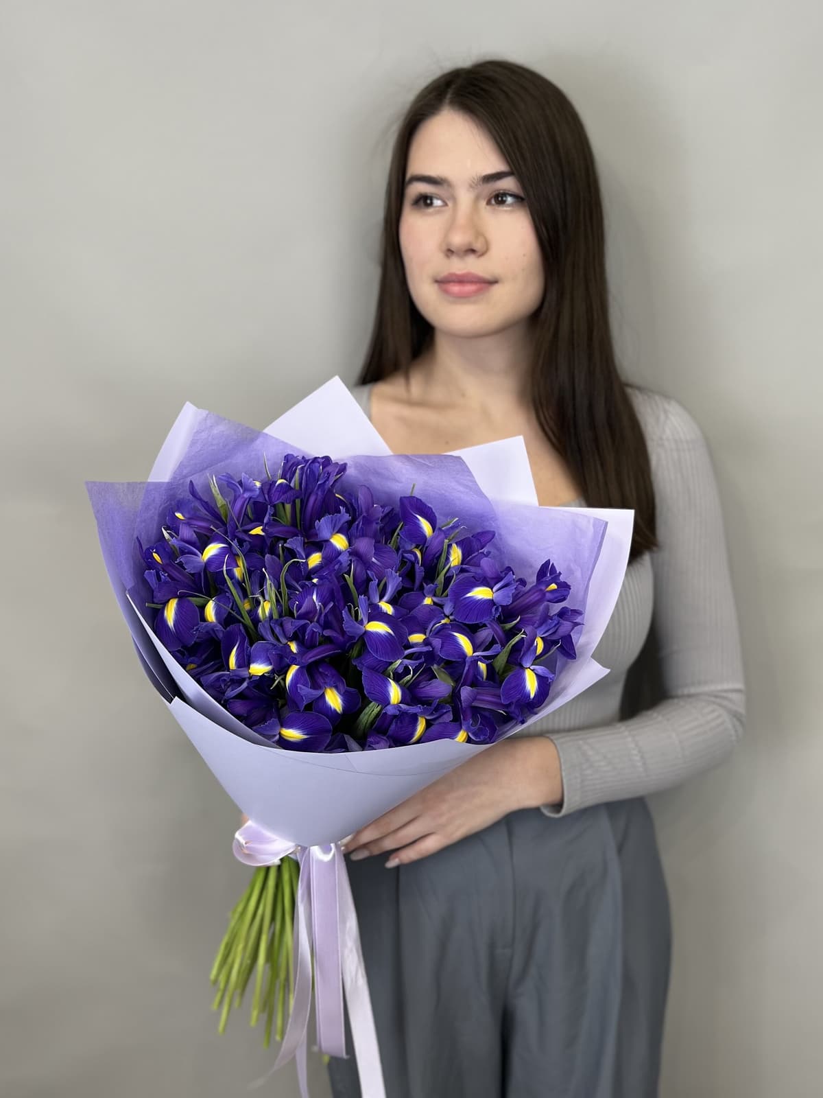 Букет из ирисов "Синяя магия" (25)
