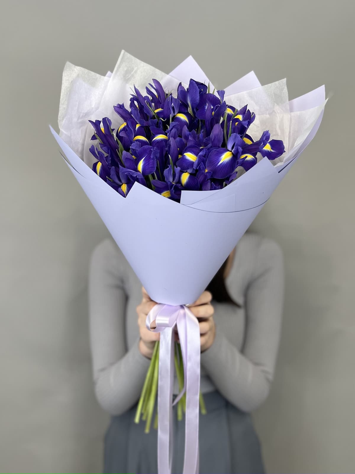 Букет из ирисов "Синяя магия" (15)