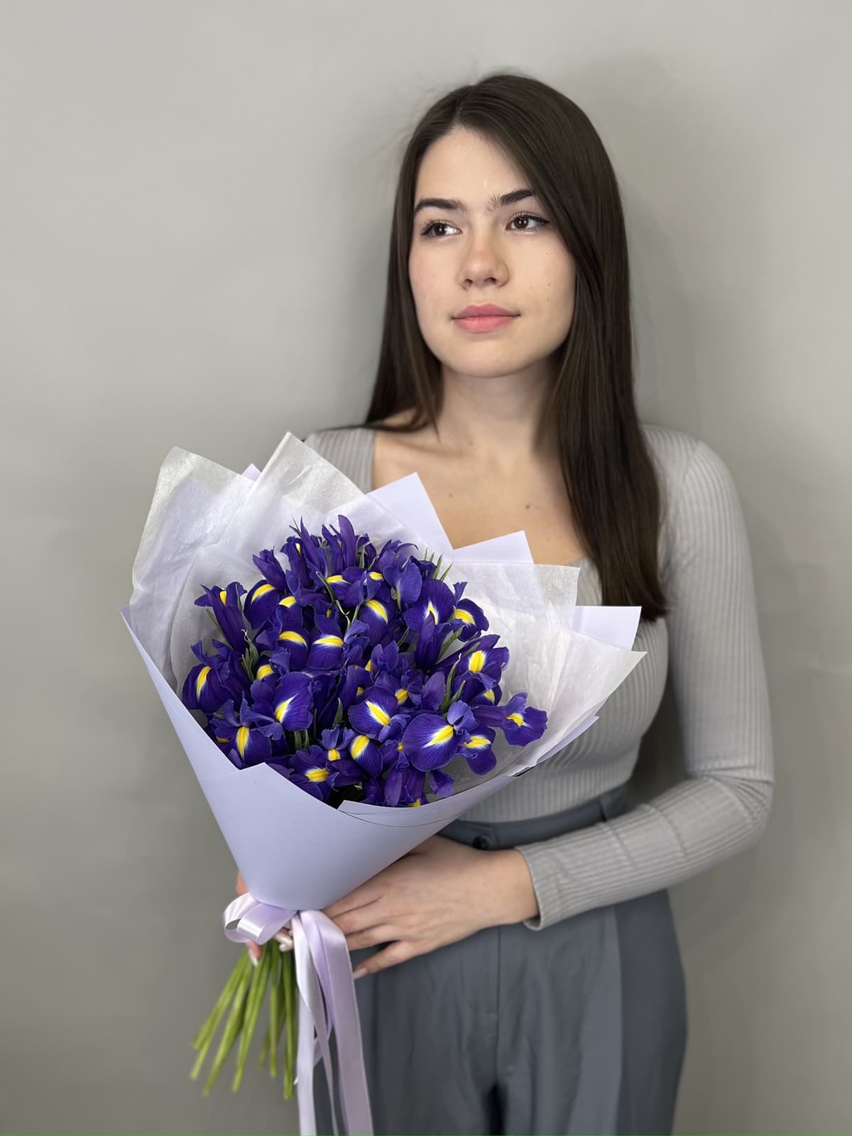 Букет из ирисов "Синяя магия" (15)