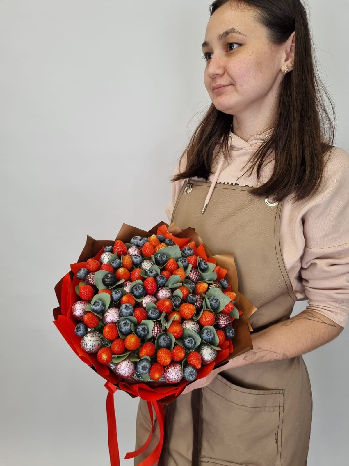 Букет из клубники "Шоко-ягода"