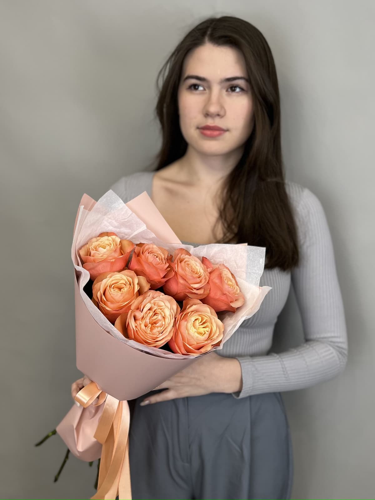 Букет из пионовидных роз "Kahala" S