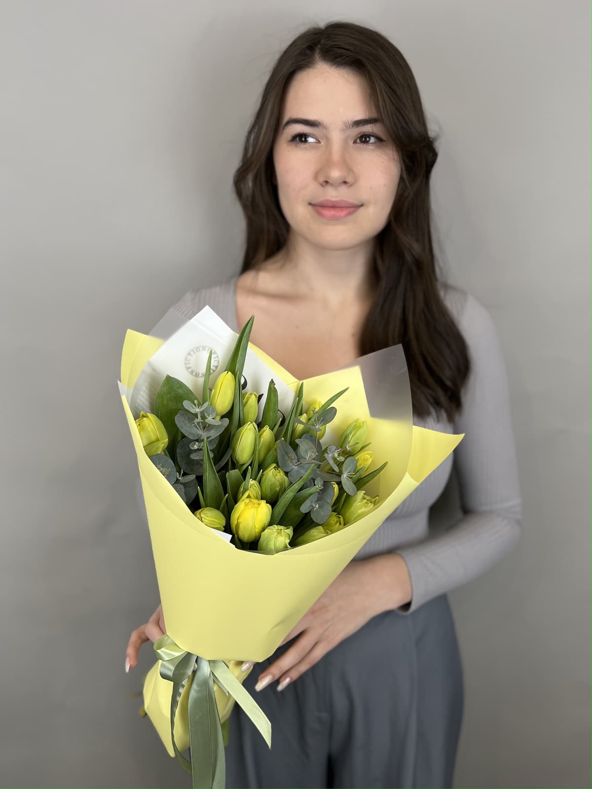 Букет из пионовидных тюльпанов «Дабл Трабл» (19)