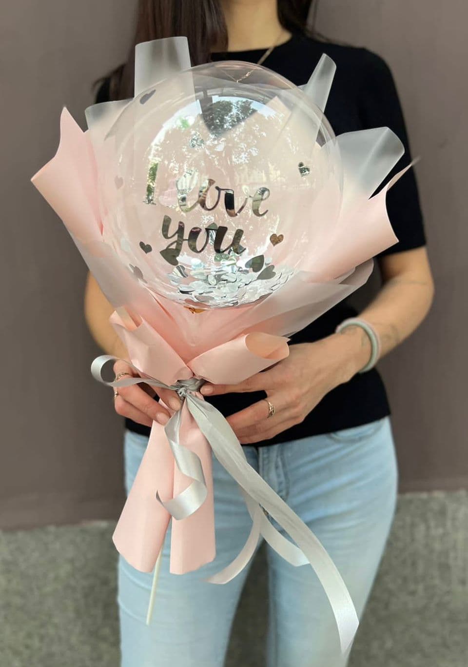 Букет из шаров "Серебряный"