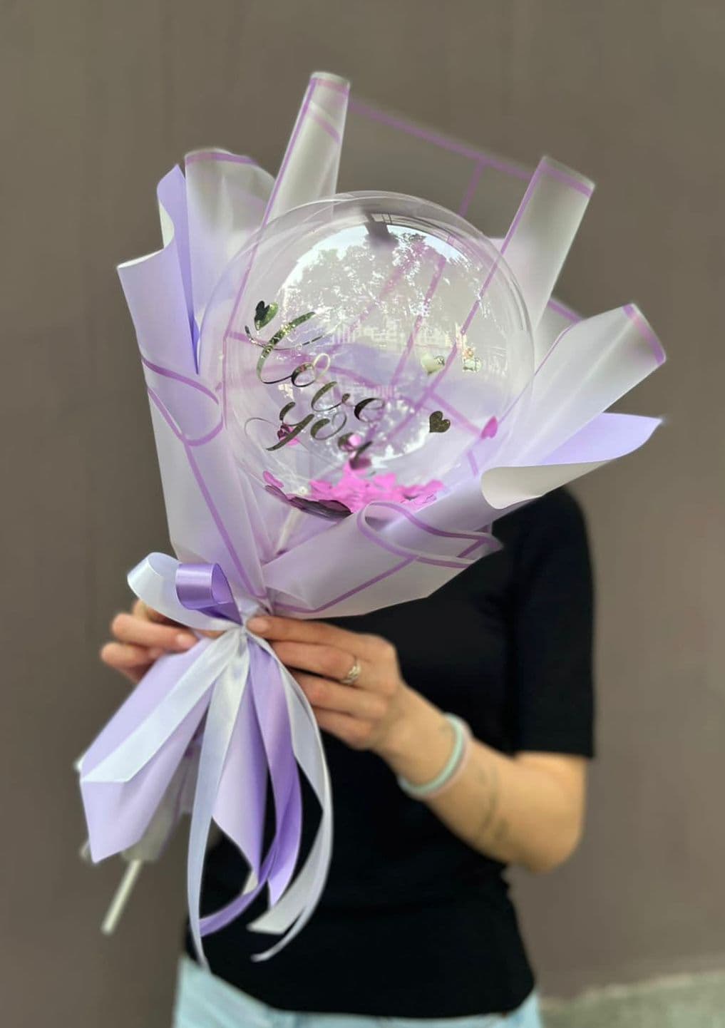 Букет из шаров "Сиреневый"