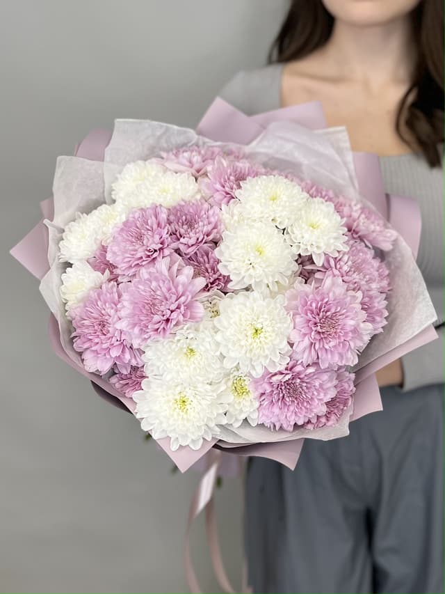 Красочный букет хризантем "Аделин" Красочный букет хризантем "Аделин"