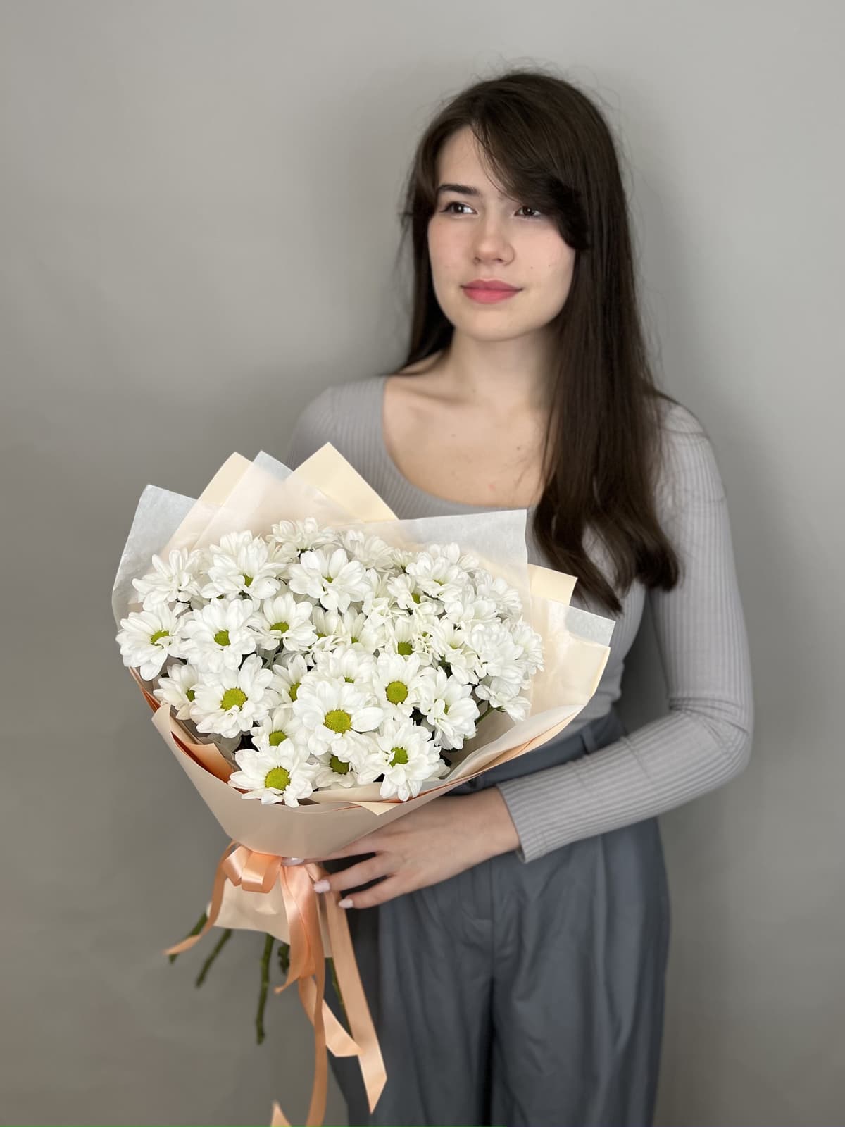 Оригинальный букет хризантем "Бакарди" (5)